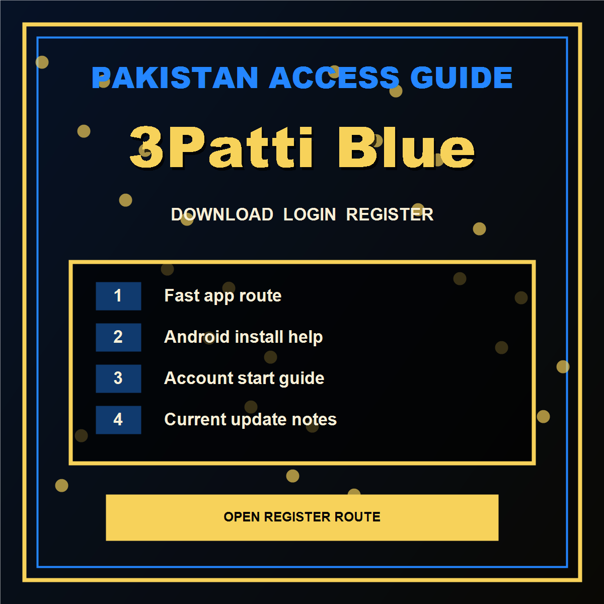 3Patti Blue Pakistan app access poster